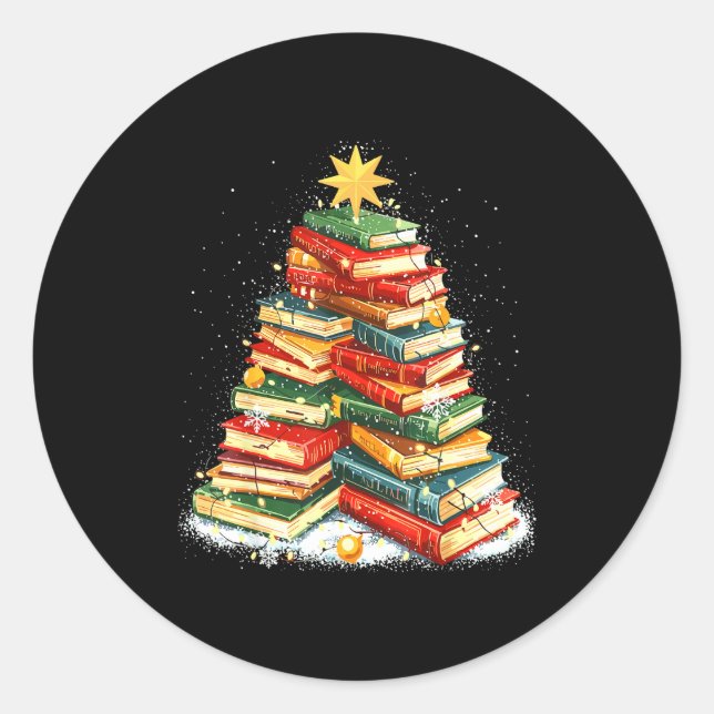 Adesivo Book Christmas Tree Reading  (Frente)