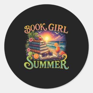 Adesivo Book Girl Summer Engraçado Professora do Livro de
