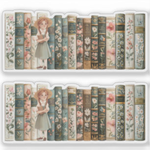 Adesivo Book Lover   Anne of Green Gables   Livros Florais