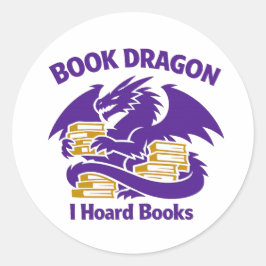 Adesivo Book Lover Sticker | Book Dragon I Hoard Books Vin