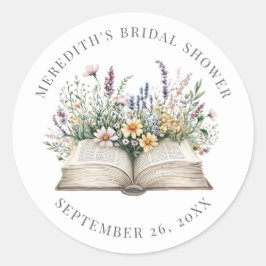Adesivo Book New Chapter Wildflower Bridal Shower