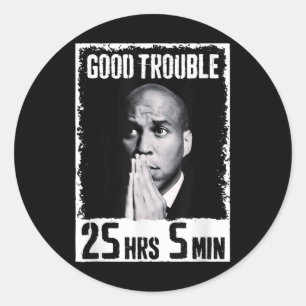 Adesivo Booker Corey Booker, 25 Hrs E 5 M, Bem Necessário