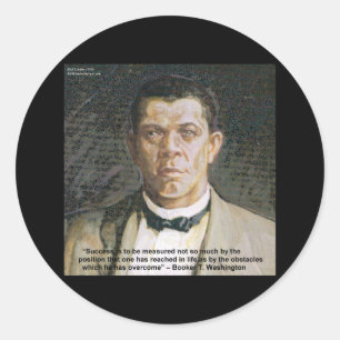 Adesivo Booker T Washington & Citação de Sucesso