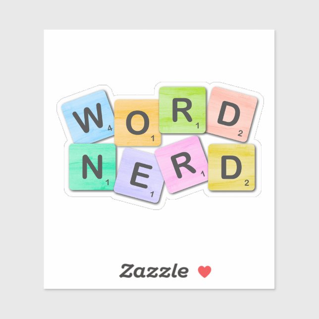 Adesivo Booking do Nerd do Word (Folha)