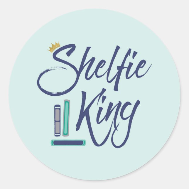Adesivo Booklover Shelfie King (Frente)