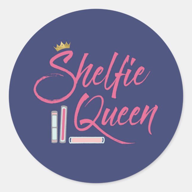 Adesivo Booklover Shelfie Queen (Frente)
