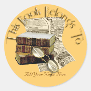 Adesivo Bookplate da leitura