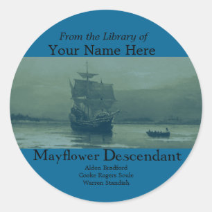 Adesivo Bookplate de Mayflower