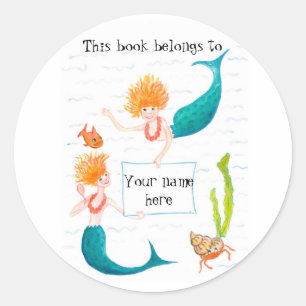 Adesivo Bookplates das sereias