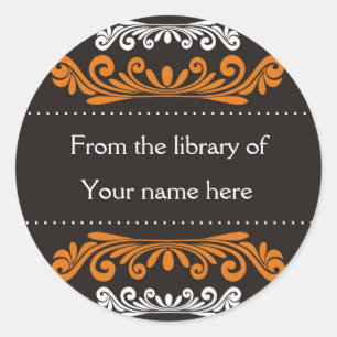 Adesivo Bookplates personalizados - Flourishes coloridos
