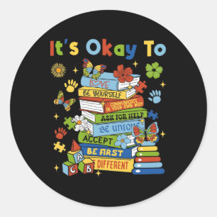Adesivo Books Autismo Sensibilização Coqueta Tudo bem para