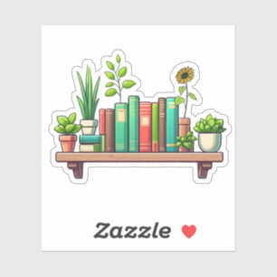 Adesivo Bookshelf Bookish Livro estético