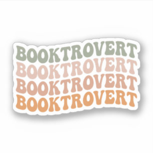 Adesivo Booktrovert, Book Lover, Bookworm