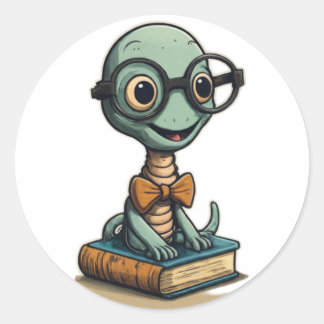 Adesivo Bookworm Scholar Sticker - Design redondo