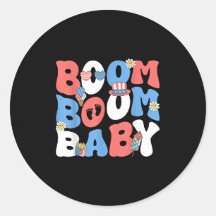 Adesivo Boom Baby Pregnancy 4 de julho Patriótica Independ