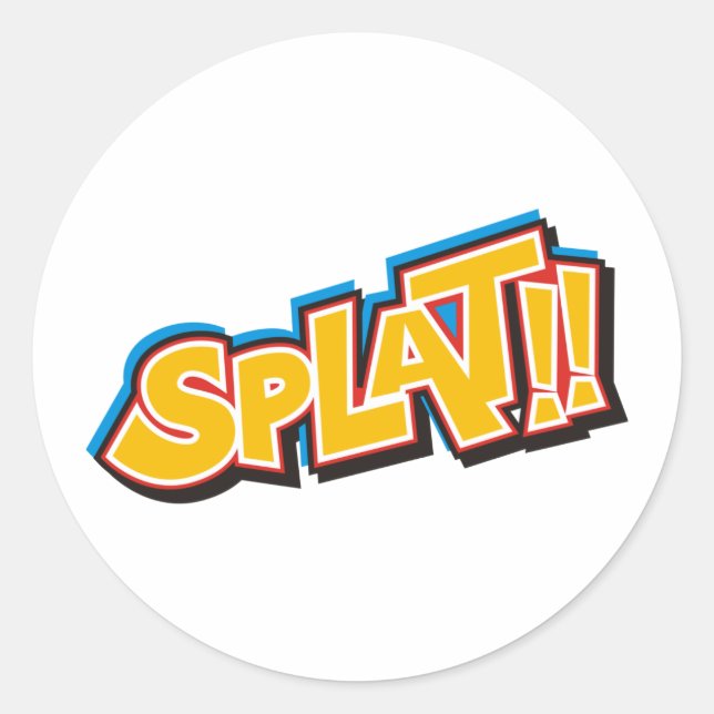 Adesivo Boom de Bang do Splat Cartoon (Frente)