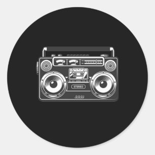 Adesivo Boombox vintage anos 80 retro música hip hop rap