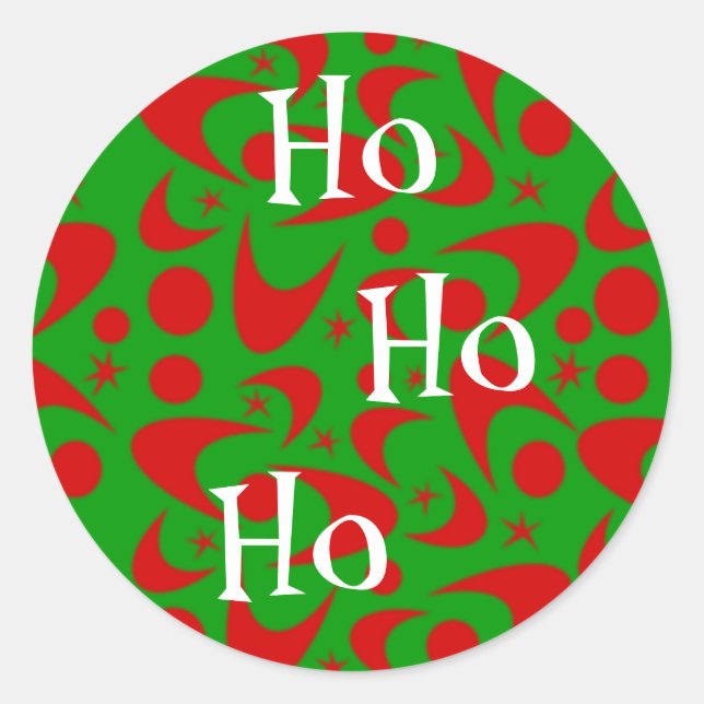 Adesivo Boomerangues de Natal Retro (Frente)