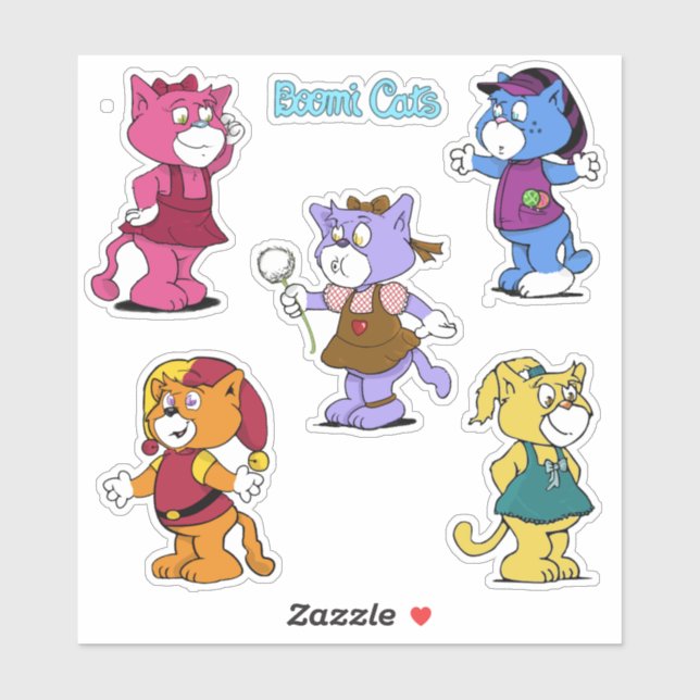 Adesivo Boomi Cats Stickers (Folha)