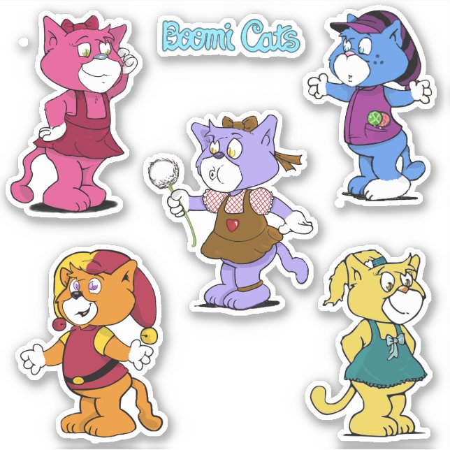 Adesivo Boomi Cats Stickers (Frente)