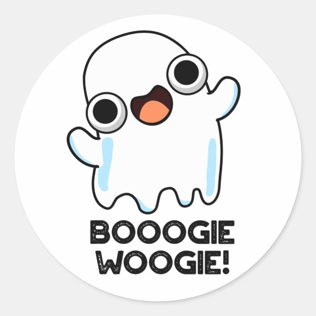 Adesivo Booogie Woogie Funny Music Ghost Pun (Frente)