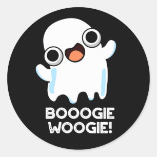 Adesivo Booogie Woogie Funny Music Ghost Pun Dark BG