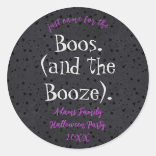 Adesivo Boos e Booze Adultos - Vinhetas do Festa do Hallow