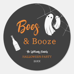 Adesivo Boos e Booze Halloween Laranja e Black Invance