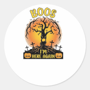 Adesivo Boos Estou Aqui Novamente Halloween Assustador Árv