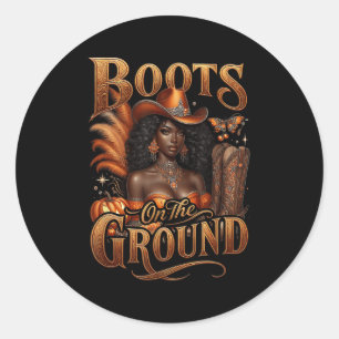Adesivo Boot Halloween Cowgirl Ocidental Boots No Chão