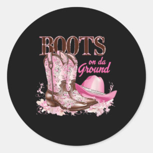 Adesivo Boot No Ground Dancing Western Cowgirl Counter