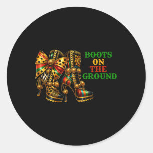 Adesivo Boot No Ground Western Cowboy Boots Juneteent