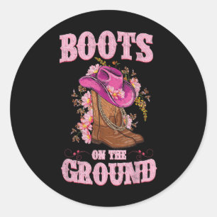 Adesivo Boot On Ground Boot Cowboy Western Cowgirl Li