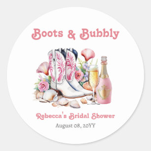 Adesivo Boots and Bubble Coastgirl Bridal Shower