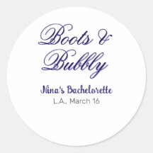 Boots & Bubble bachelorette party name purpleplace