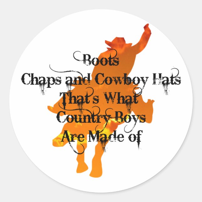 Adesivo Boots, Chaps e Stickers Cowboy Hats (Frente)