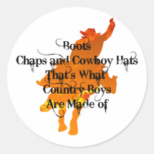 Adesivo Boots, Chaps e Stickers Cowboy Hats
