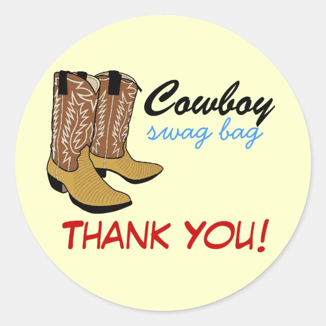 Adesivo Boots do Cowboy - Swag Obrigado (Frente)