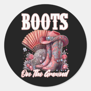 Adesivo Boots On Ground Boot Cowboy Western Cowgirl Me