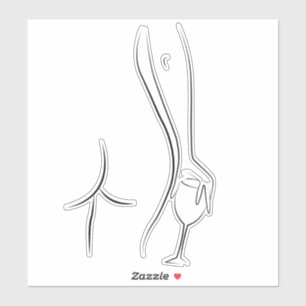 Adesivo Booty e vinho às 22h