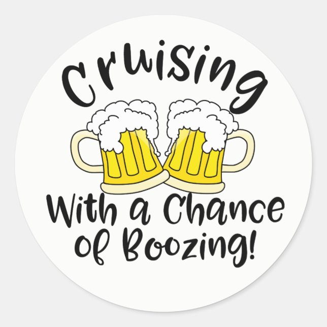 Adesivo Booze Cruise Funny Crusing Party (Frente)