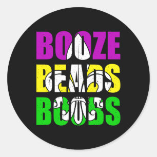 Adesivo Booze Miçangas Mardi Gras Mulheres Adultos Homens