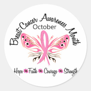 Adesivo Borboleta 3,2 do mês de consciência do câncer d
