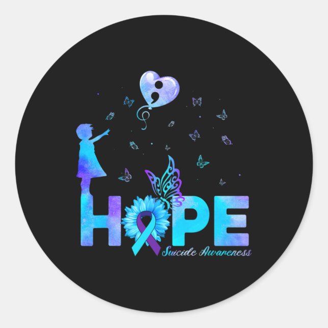 Adesivo Borboleta Advertência para a prevenção do suicídio (Frente)