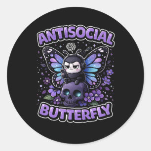 Adesivo Borboleta Antissocial