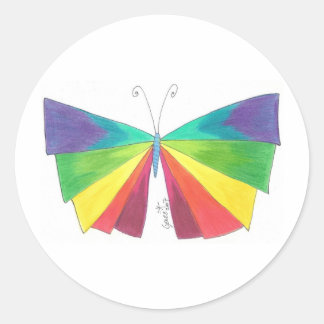 Adesivo Borboleta Arco-Íris