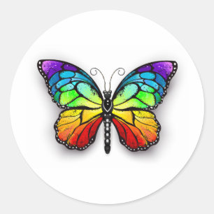 Adesivo Borboleta arco-íris Monarca