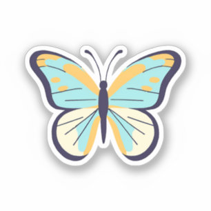 Adesivo Borboleta Azul Bonita
