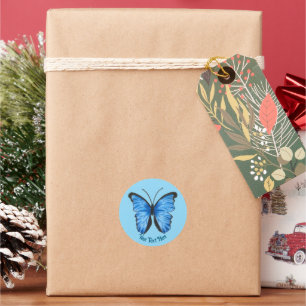 Adesivo Borboleta Azul Personalizada