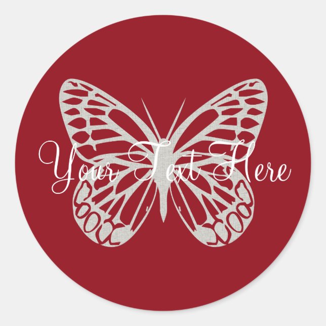 Adesivo Borboleta Bonita Obrigado Vinheta do Partido (Frente)